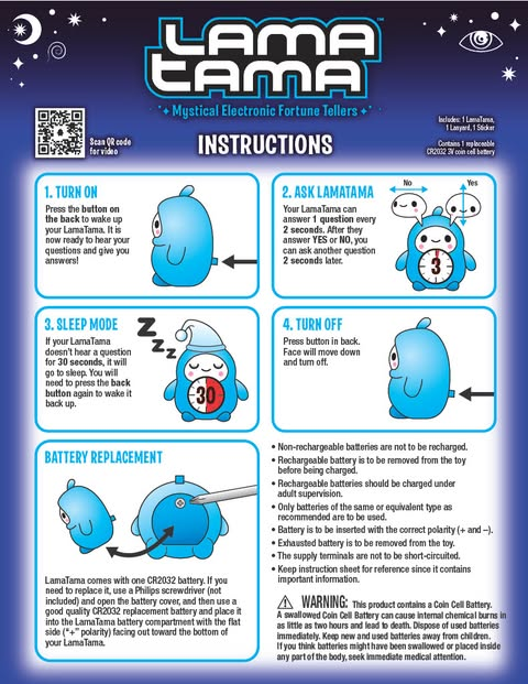 How to use your LamaTama — instructions